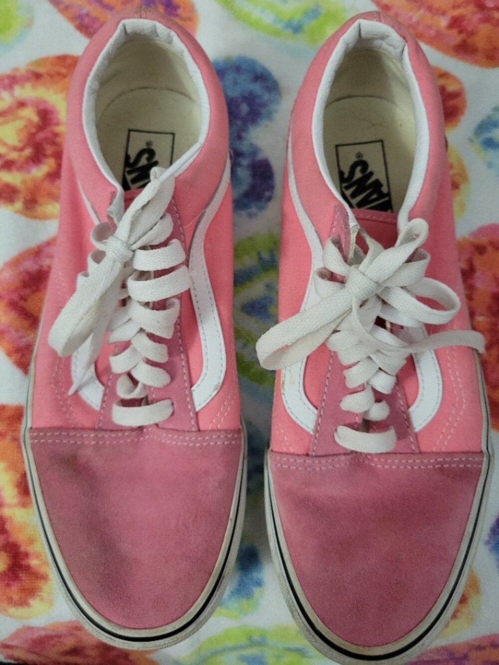 Vans Pink Old Skool Shoes (M 9/W 10.5)